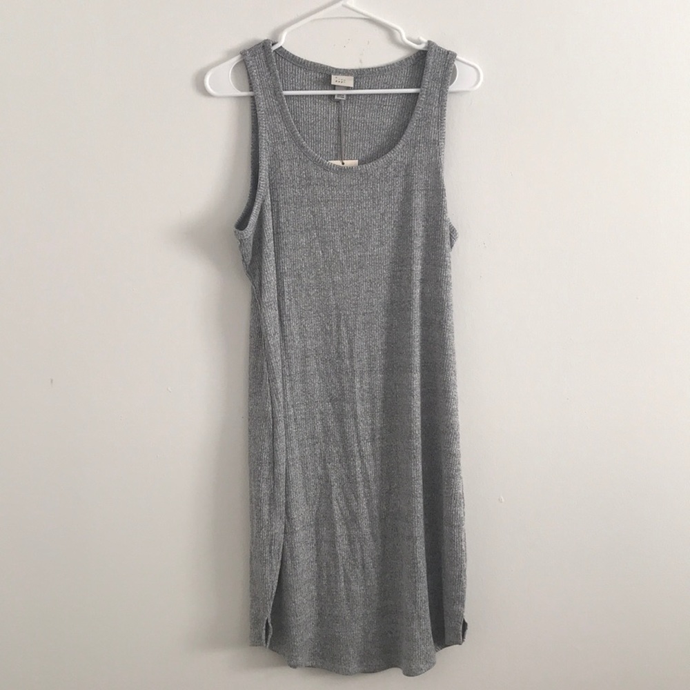 NWT L Grey Knit Tank Dress